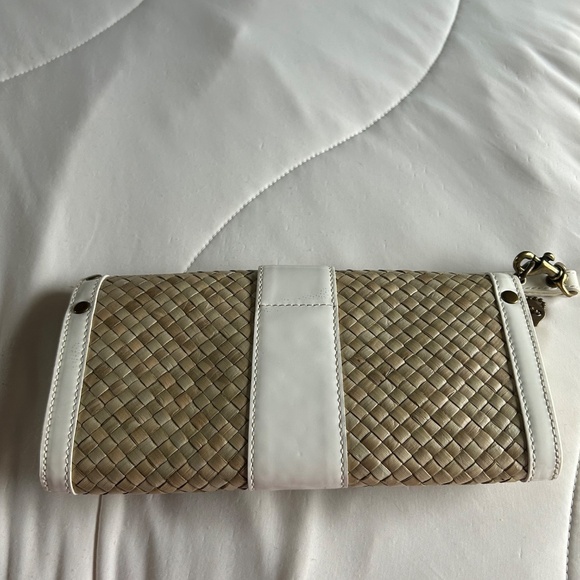 Coach Vintage Beige Nature Straw Wristlet - Picture 3 of 9